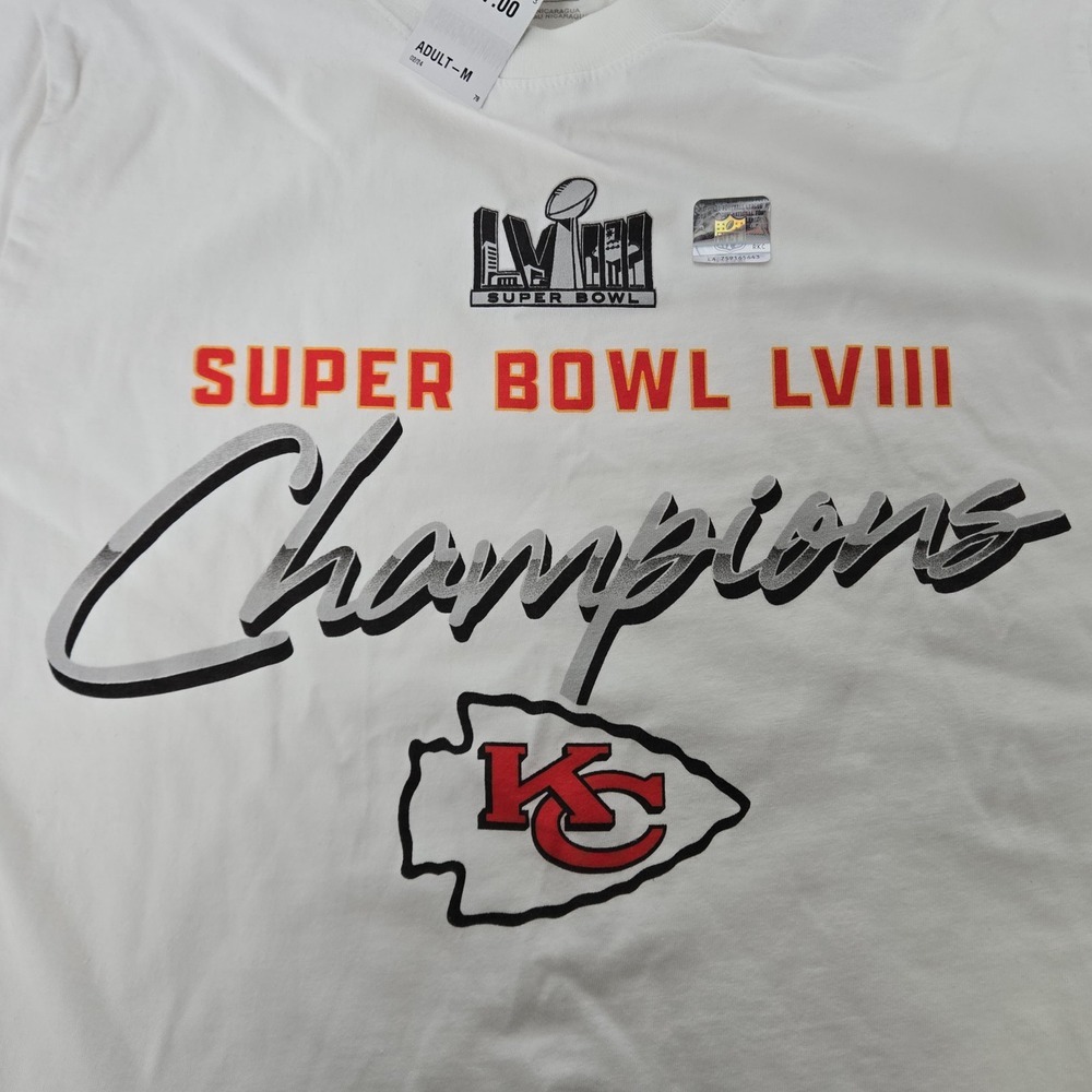 Nike Chiefs Super Bowl LVIII T-Shirt Medium White Brand New With Tags‎